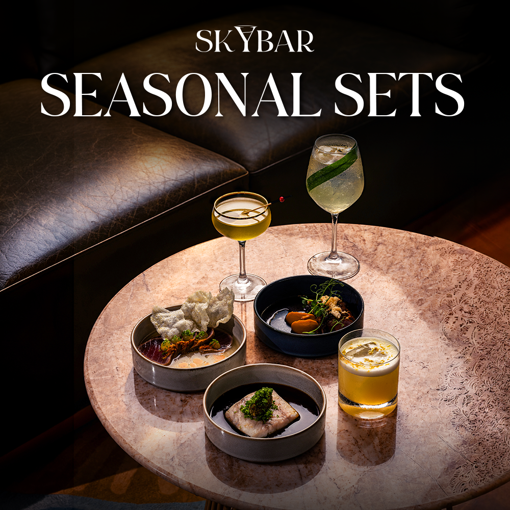 Skybar's Seasonal Set Menu with Chows and Drinks