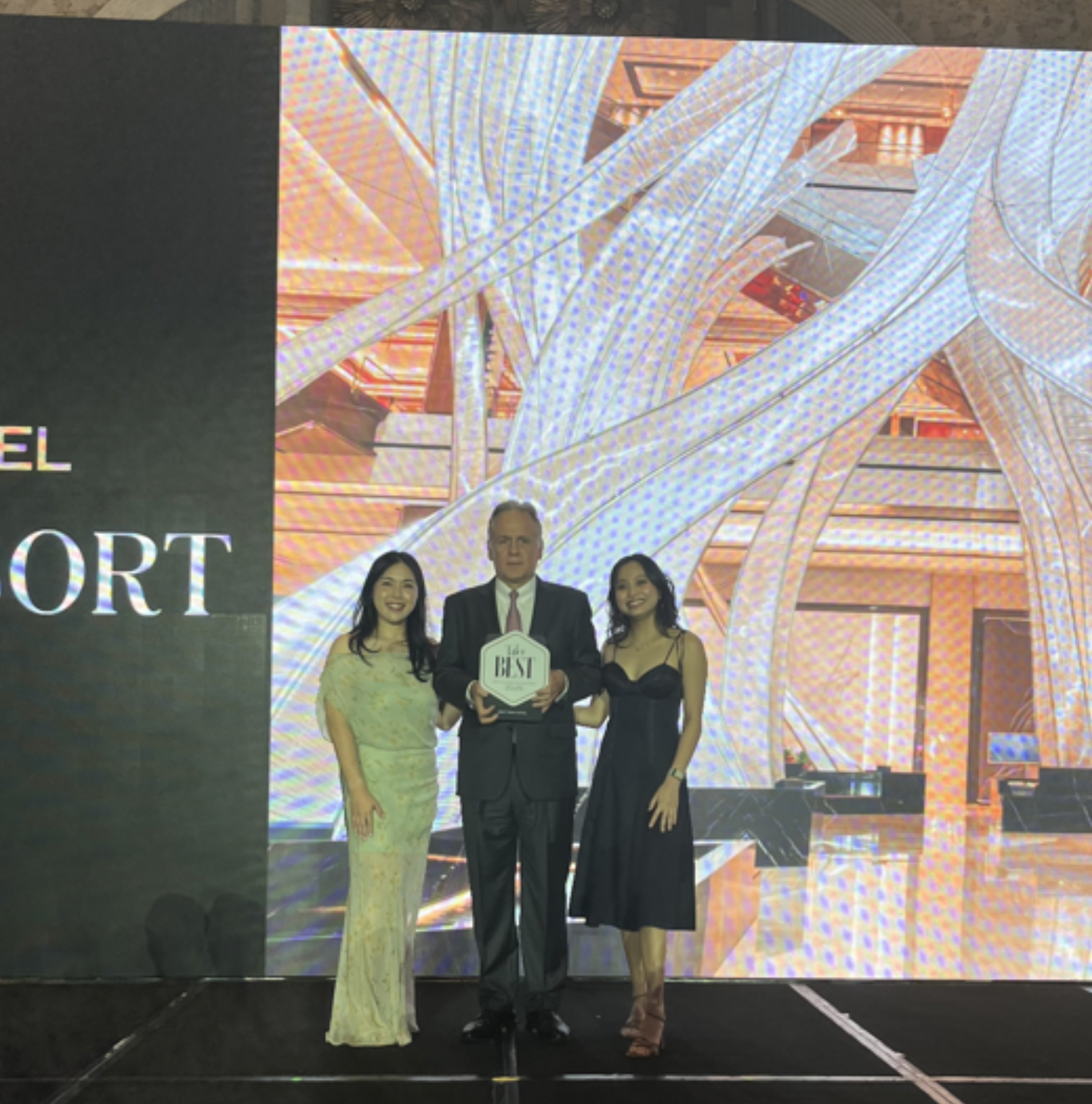 Honored for its outstanding architectural excellence, Solaire Resort North, Quezon City's only 5-star integrated luxury resort, received the prestigious Leisure Architecture Award at the Asia Pacific Property Awards 2025, recently held at the Bangkok Marriott Marquis Hotel in Thailand. (L-R) Stuart Shield, President & Founder, International Property Award, Rafael Acosta, Principal, Aedas, Arrizky Magetsari, Principal, Aedas, Audrey Yeo, Leader, LIXIL Water Technology (Asia Pacific)