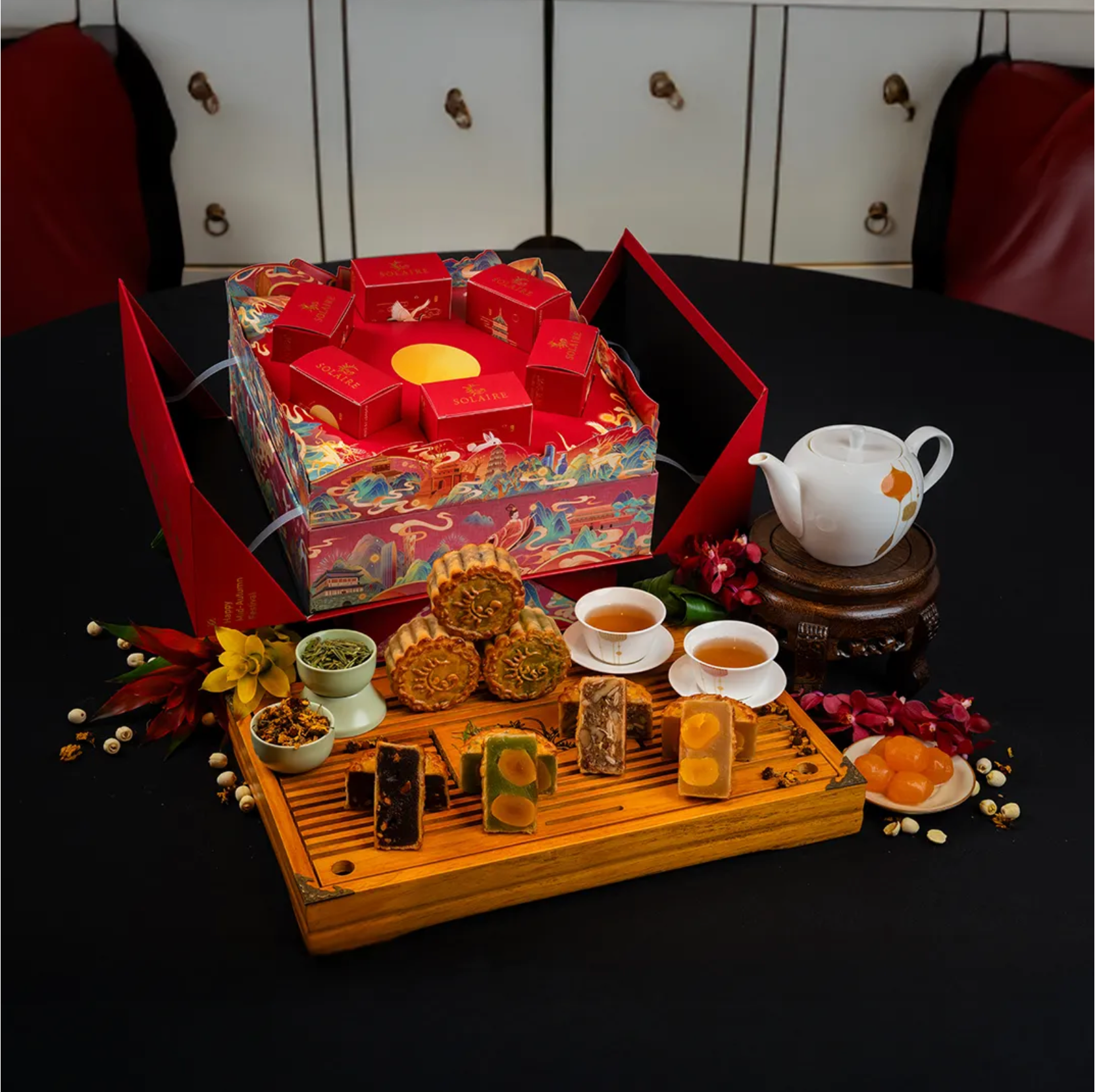 Solaire signature mini mooncakes—sold in boxes of six and eight at Red Lantern in Solaire Resort North