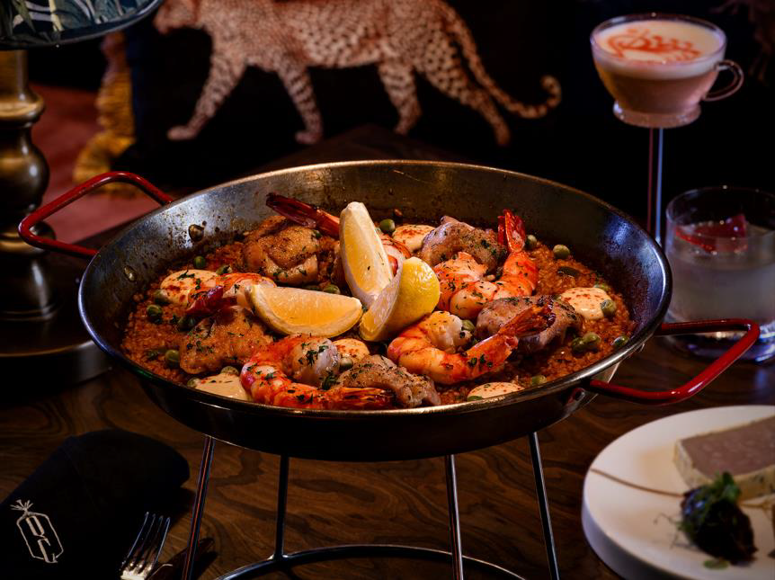 The crowd favorite Paella Valenciana refreshes the palate with each zesty bite at Quezon Club for dinner